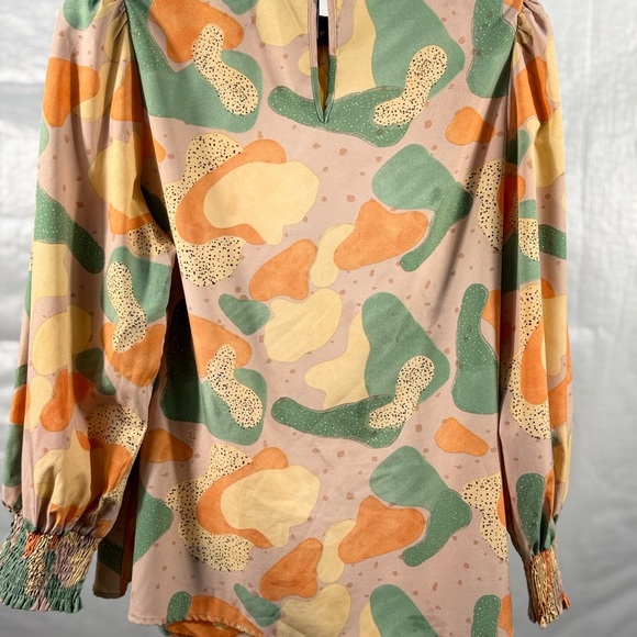 JODIFL Pink and Orange Ruffled Blouse - Picture 2 of 4